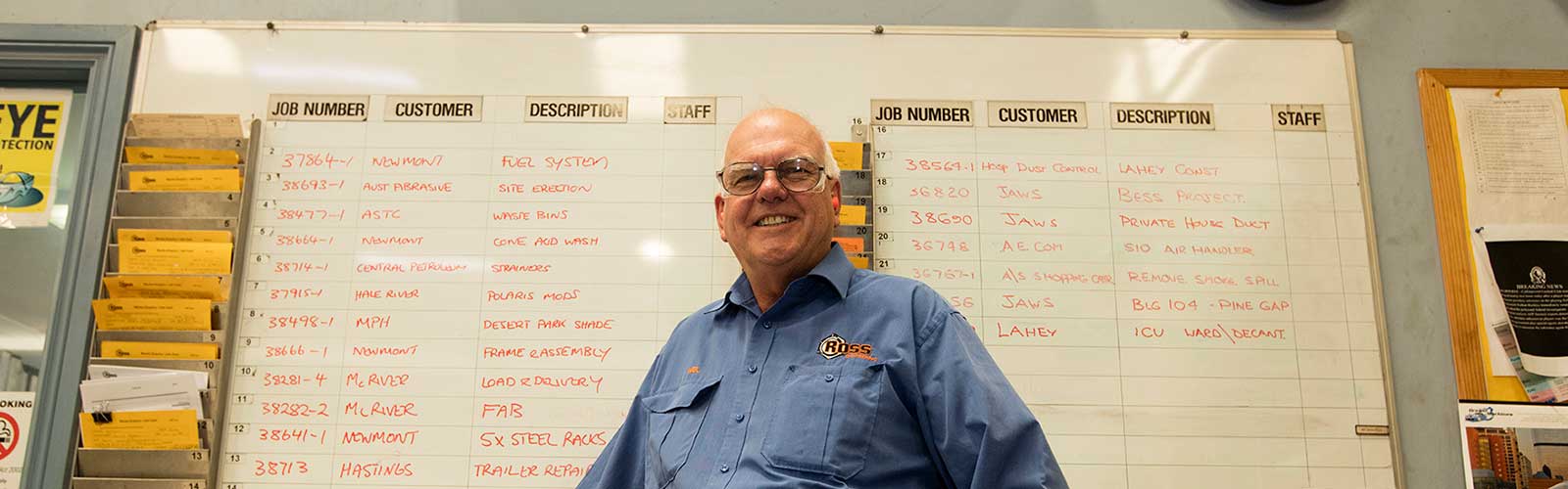 Upperbody shot of a man in an office